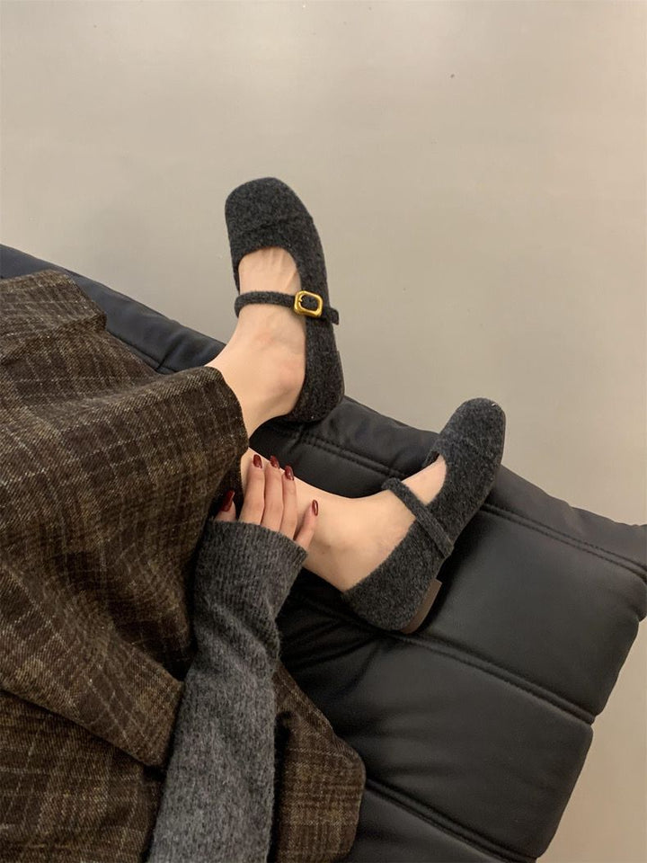 Femme Classic Mary Jane Ballerinas med blødt fleece-stof Stilla