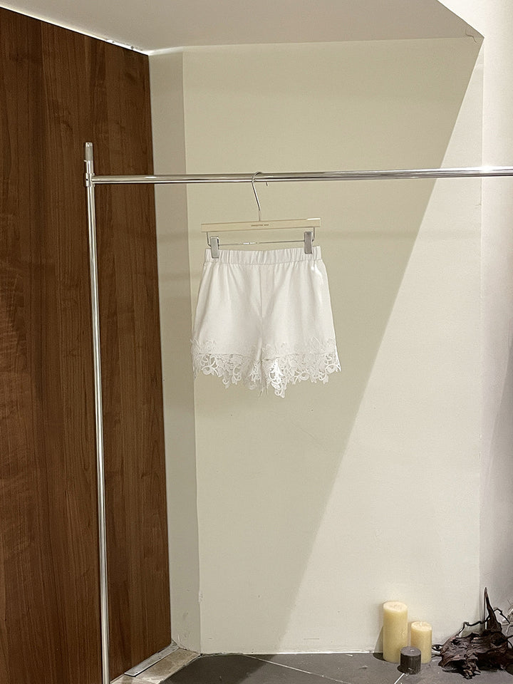 Dame Shorts med Spidsafslutning Stilla