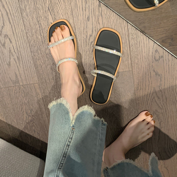 Damers elegante strass slide sandaler Stilla