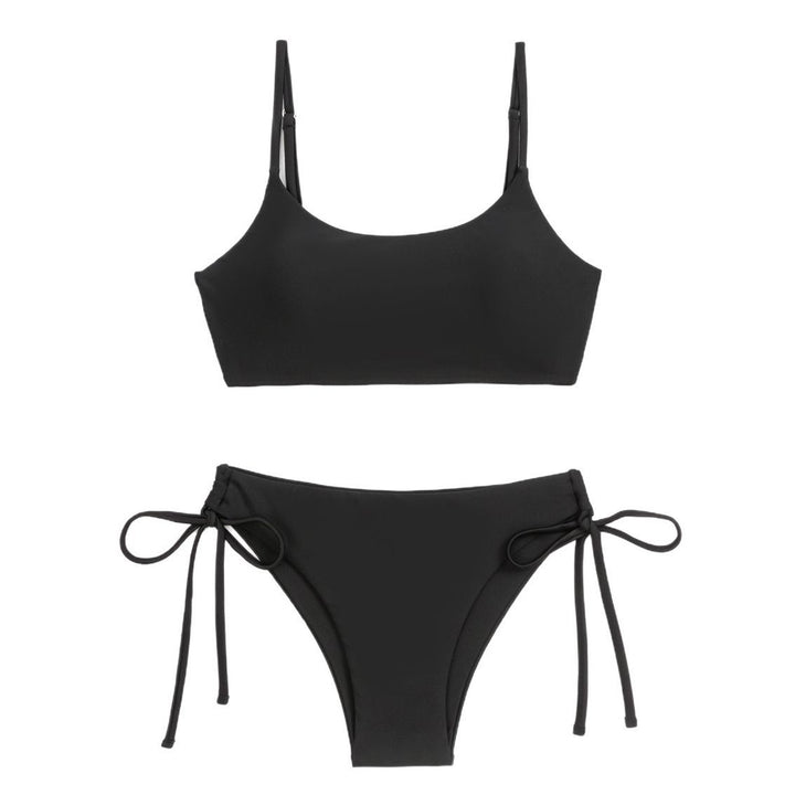 Dame Sportsligt Bikini-sæt med justerbare stropper og sidelæns knudedetaljer Stilla