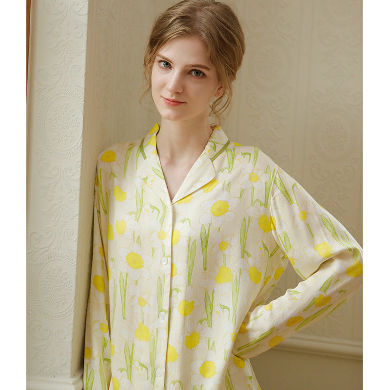 Dame pyjamasæt med blomsterdesign Stilla