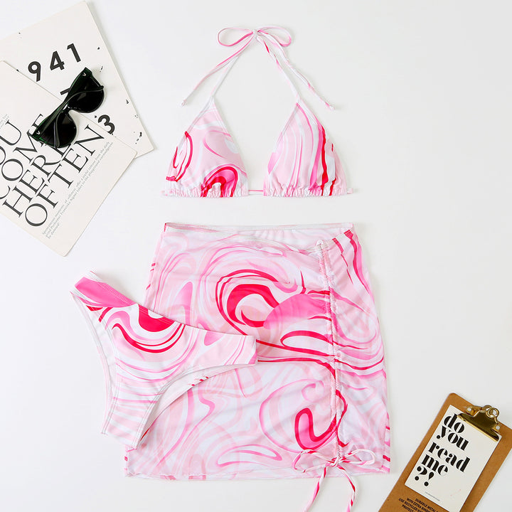 Femme Triangle Bikini-Sæt med matchende Sarong Stilla