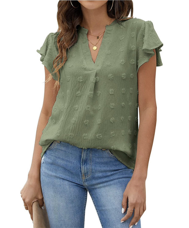 Damebluse med flæser Stilla