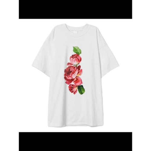Dame T-Shirt med floralt design Stilla