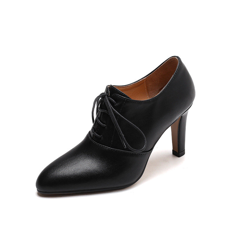 Femme Spitz-tå Snørebånd High-Heel Oxfords Stilla