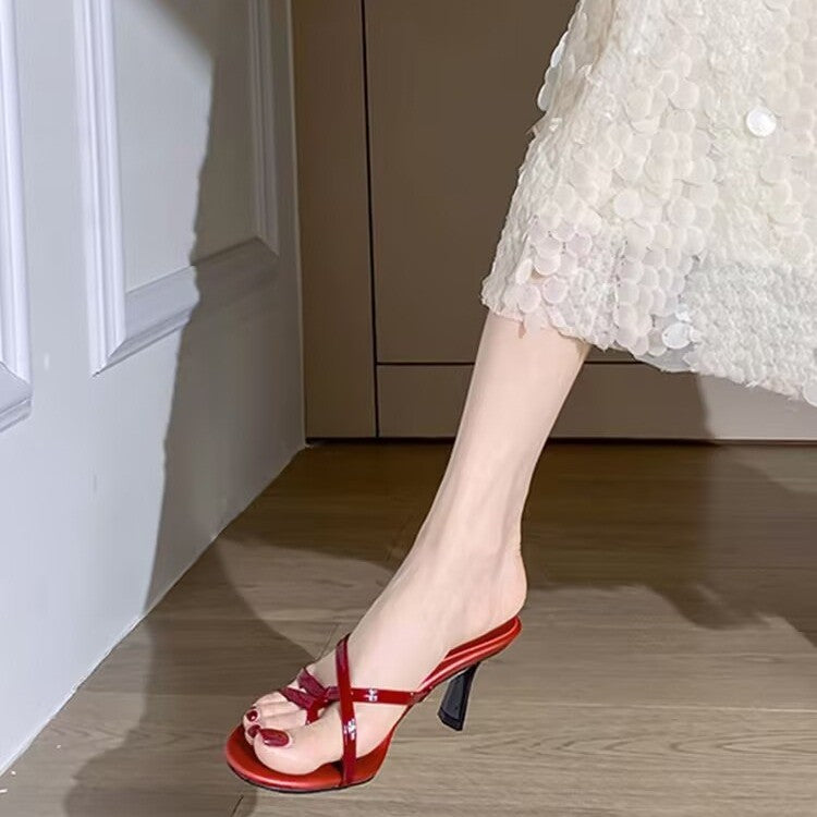 Dame sandaler med remme og åben tåområde Stilla