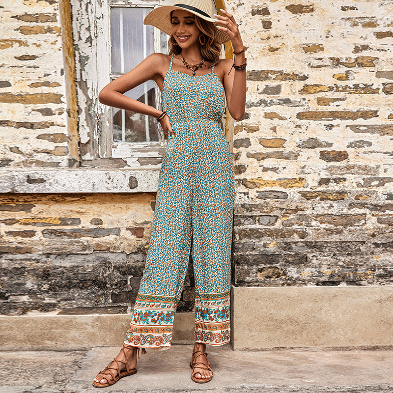 Dame Bohemian Blomsterprint Culotte Overall Stilla