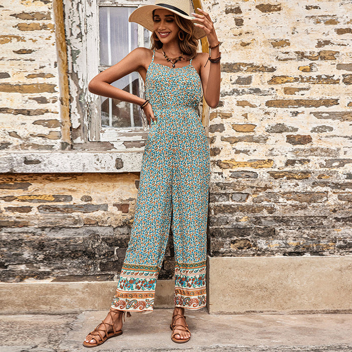 Dame Bohemian Blomsterprint Culotte Overall Stilla