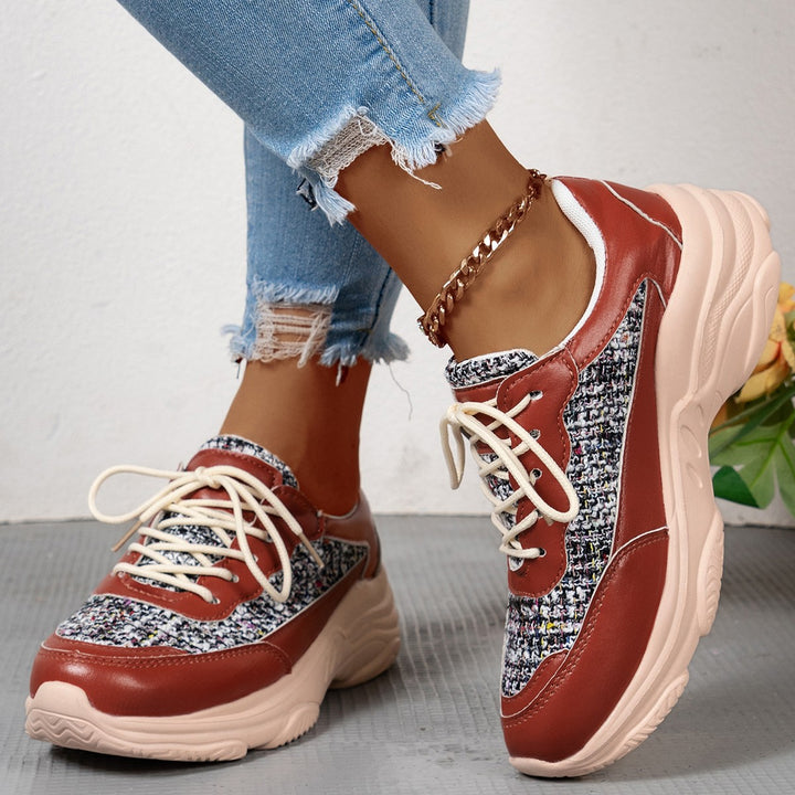 Dame Sporty Sneakers i moderne ternet mønster Stilla