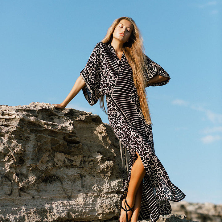 Dame Stilfuld Maxi Cover-Up Kjole Stilla