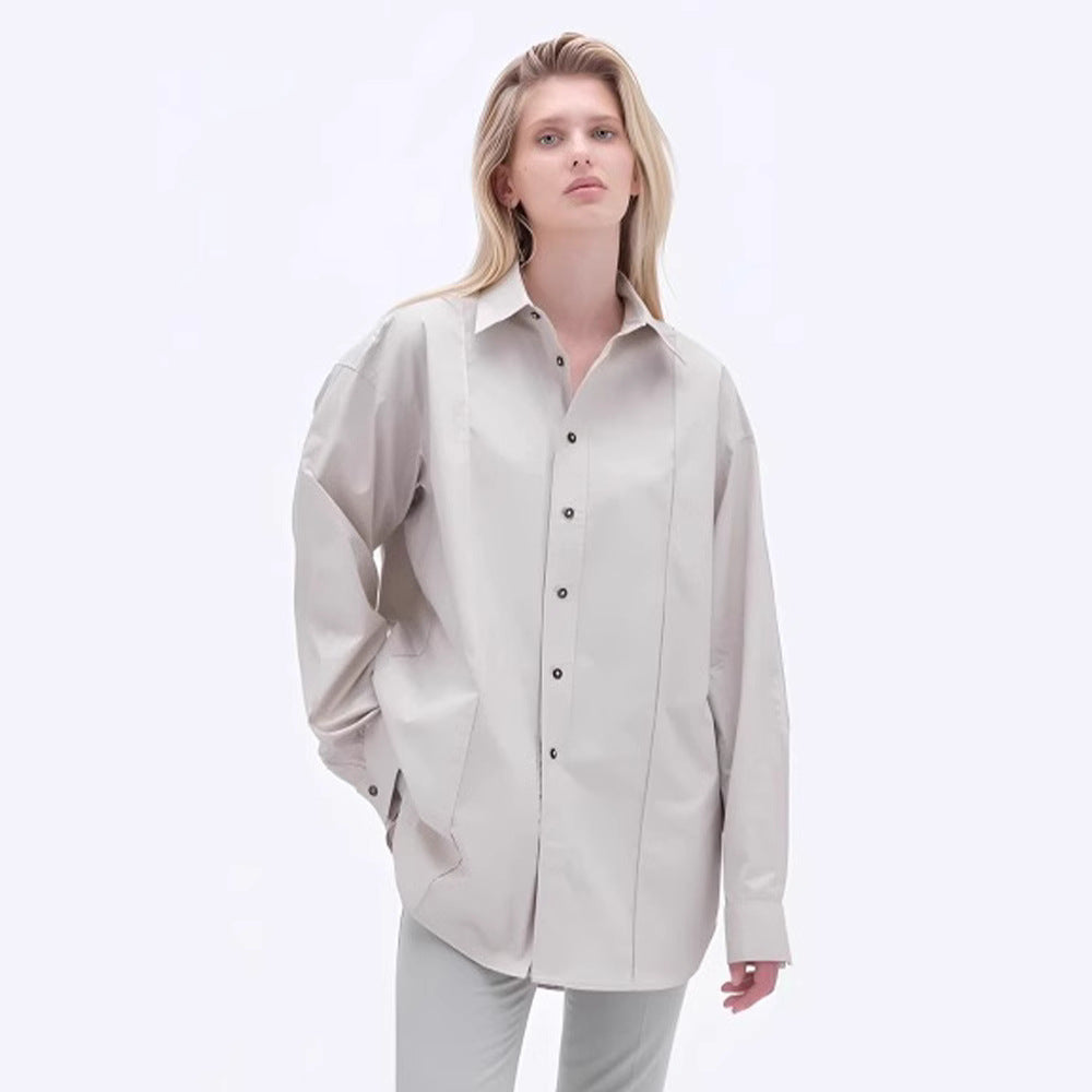 Kvindernes langærmede bluse med moderne snit og elegante detaljer Stilla