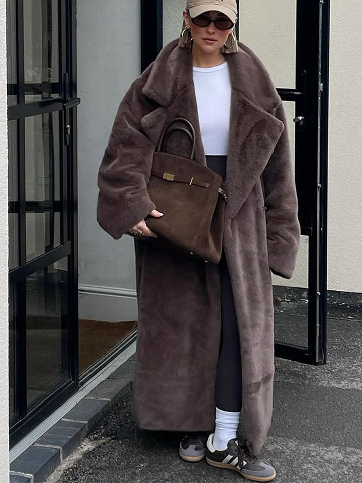 Dame Oversized Künstpelsfrakke Stilla