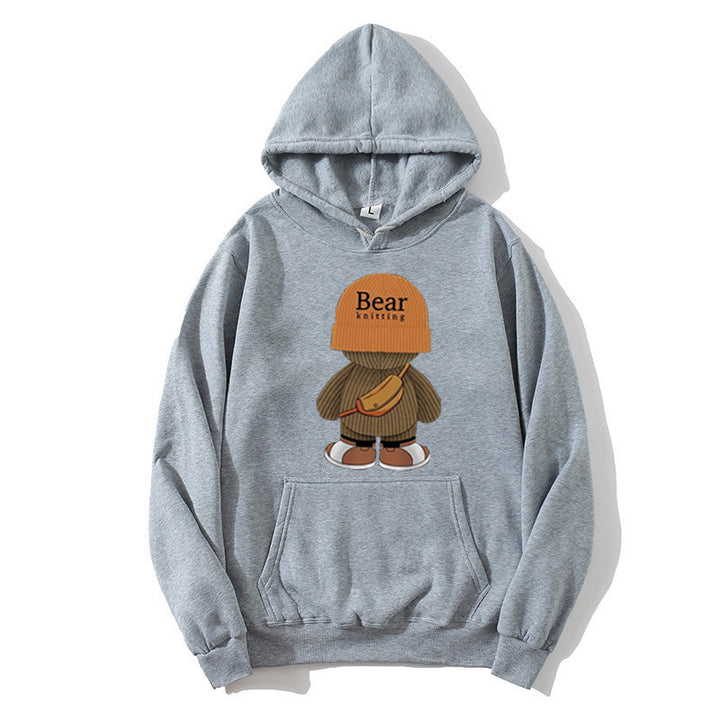 Dame hoodie med legende bjørnedesign og høj kvalitet fleece Skovae