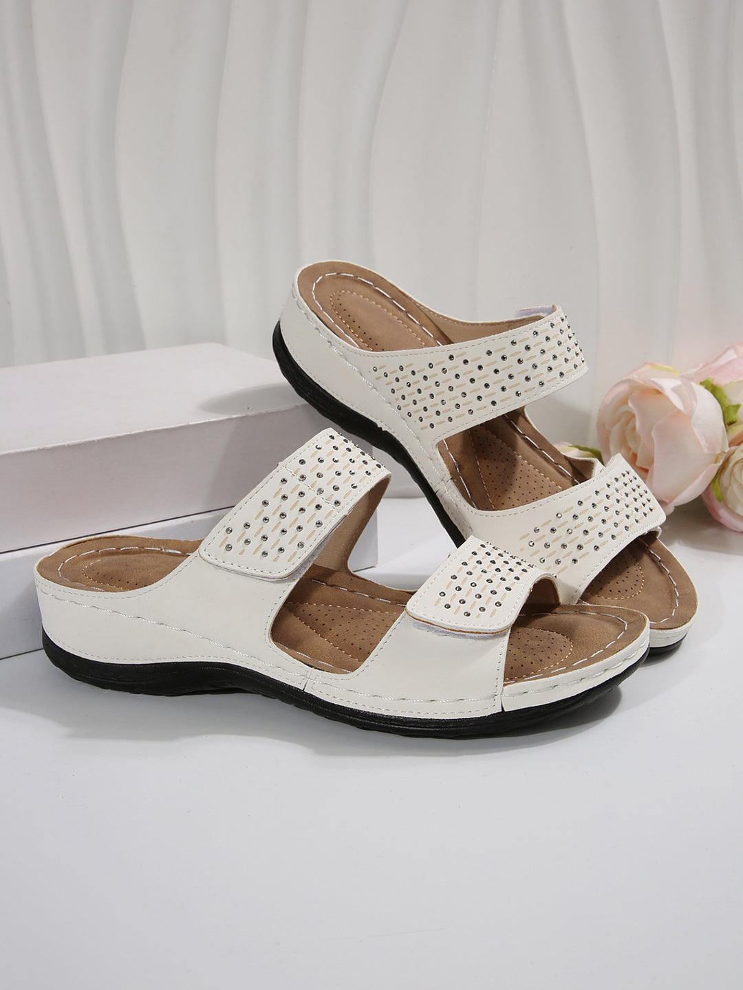 Dame Stilfulde Soft Cushion Slide Sandaler Stilla