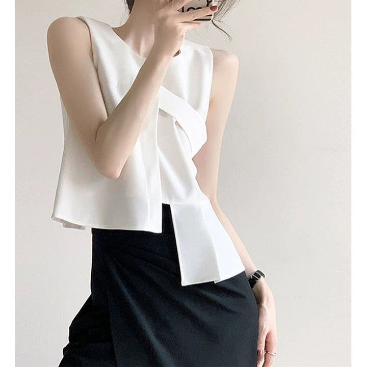Dame Crop-Top med elegant snøring Stilla