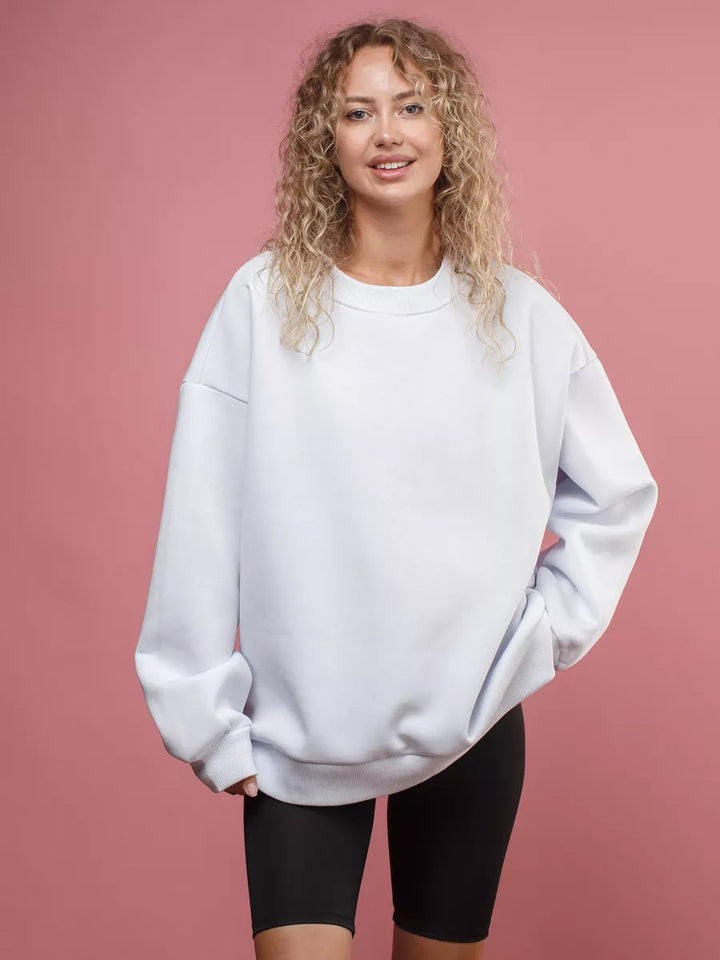 Stilla | Casual Rund Hals Løs Pullover Sweatshirt Top