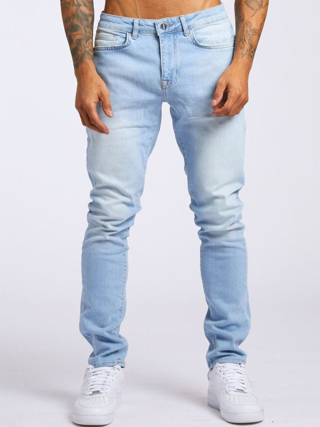 Herrer Slim-Fit Denim Jeans med hoftefremhævende snit og høj elasticitet Stilla