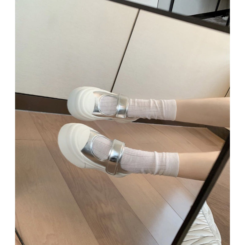 Kvinder Metallic Mary Jane Sneakers Stilla