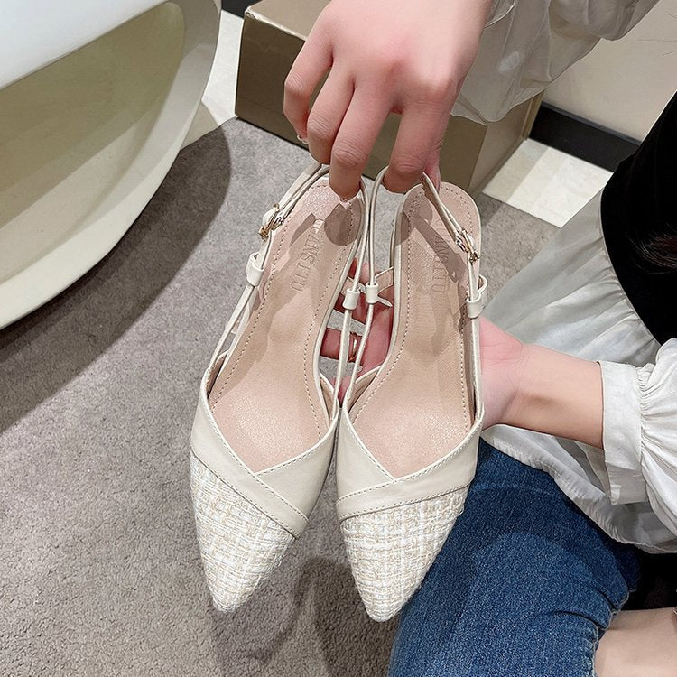 Dame Slingback-Pumps med elegant spids design og behagelig blokhælhøjde Stilla