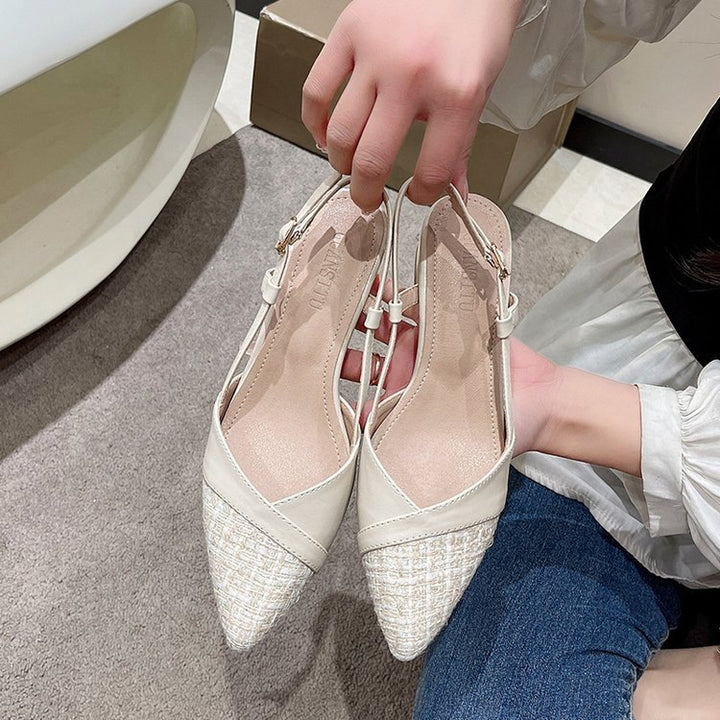 Dame Slingback-Pumps med elegant spids design og behagelig blokhælhøjde Stilla