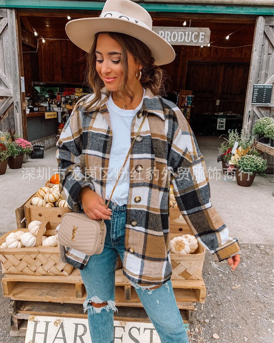 Dame Ternet Overgangsjakke i Casual-Style med store Knapper Stilla