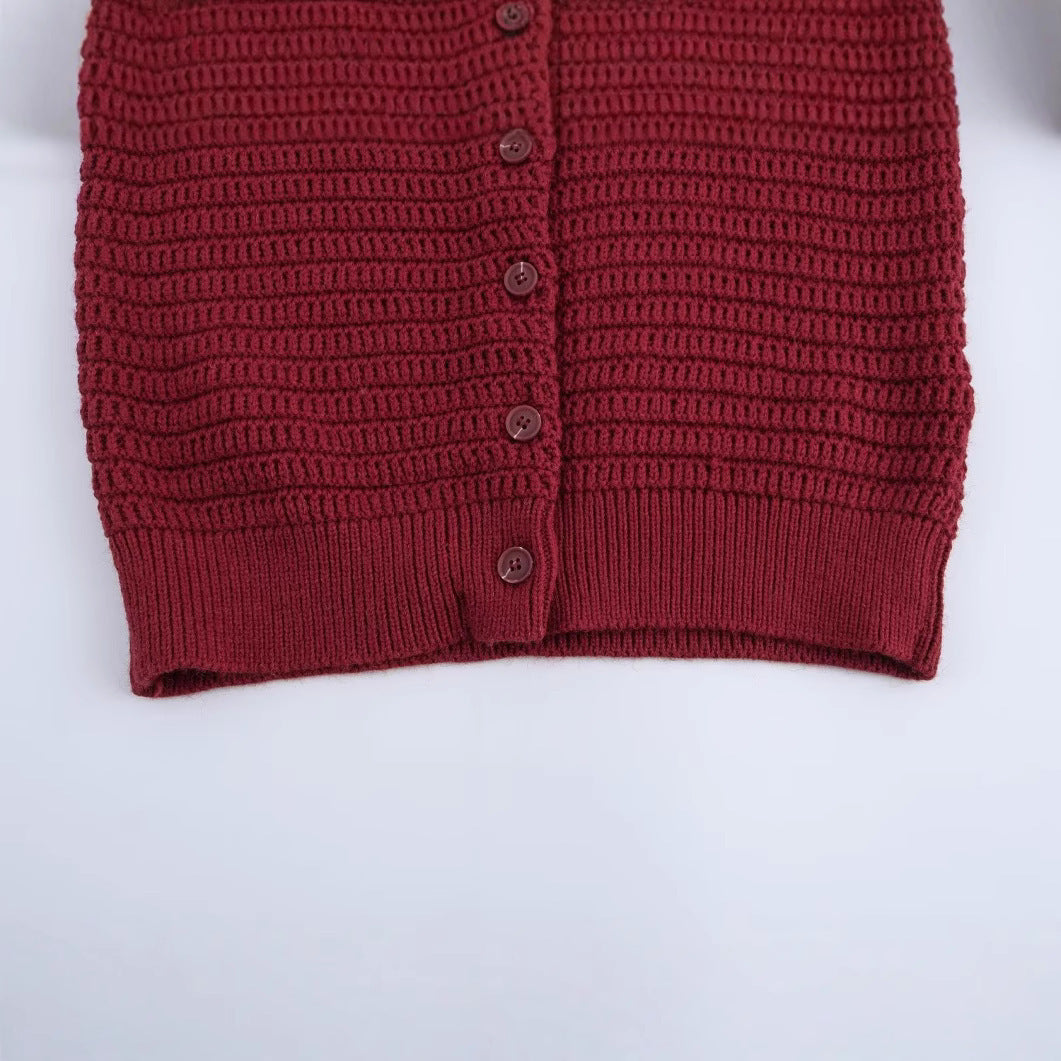Femme Struktureret Knap-Op Cardigan Stilla