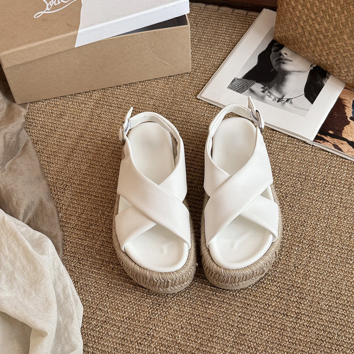 Femme Cross-Strap Espadrille Sandaler Stilla