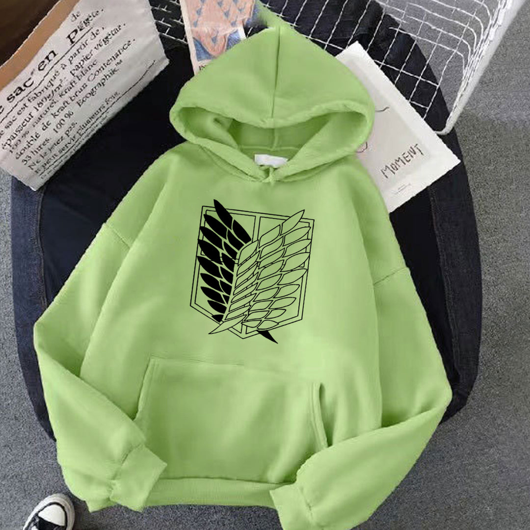 Damehoodie med ekstraordinært grafisk design Skovae