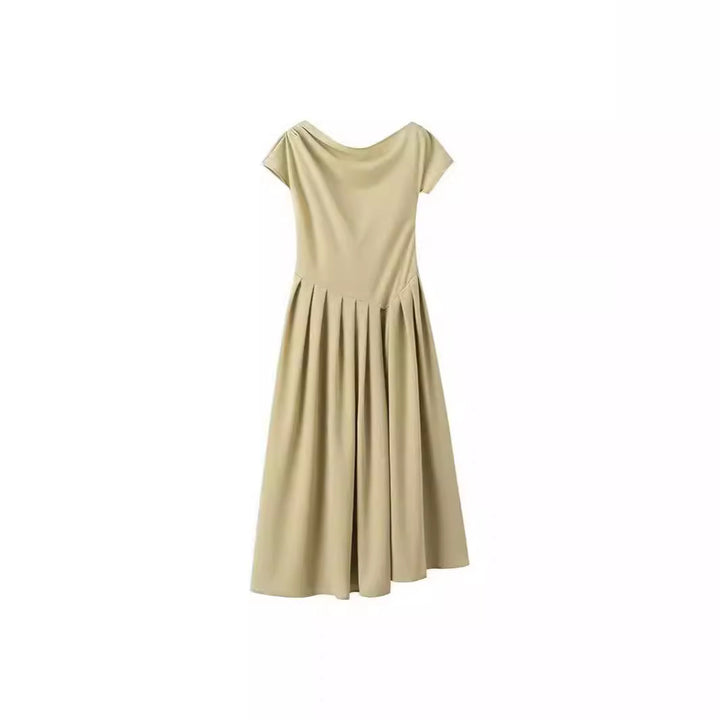 Dame Elegant maxikjole med flydende snit og smigrende draperingsdesign Stilla