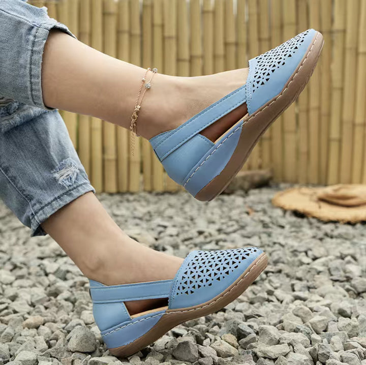 Dame Elegante og åndbare Ballerinas med kunstnerisk perforeringsdesign Stilla