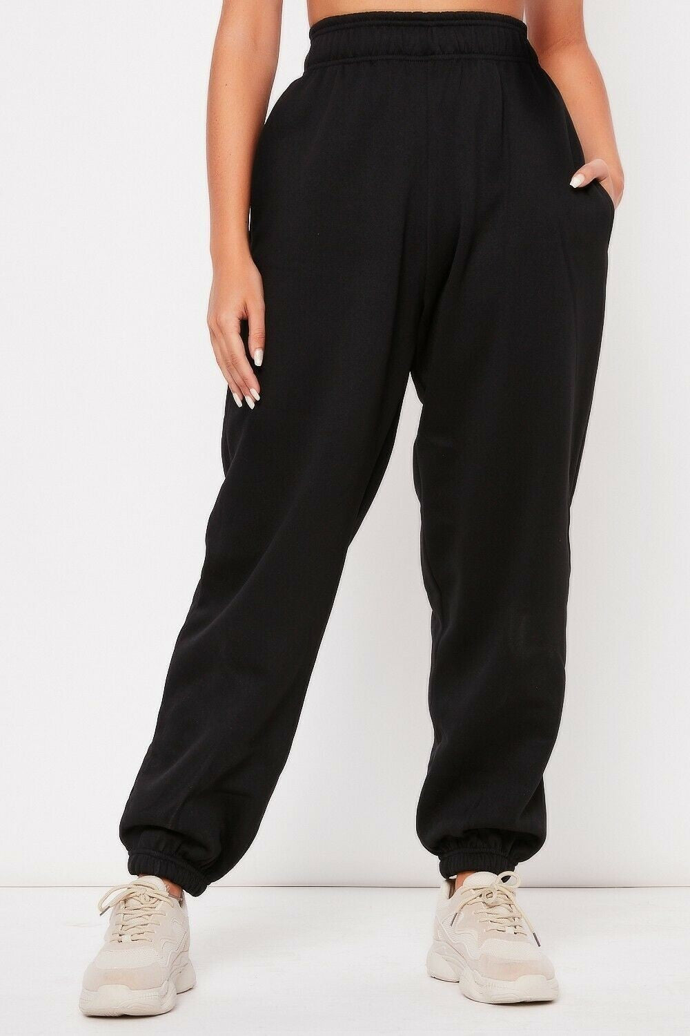Kvindernes komfortable sweatpants med elastisk talje og manchetter Skovae