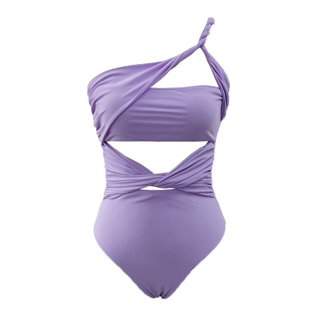 Dameheldragt badedragt med raffineret vikledesign og elegante udskæringer Stilla