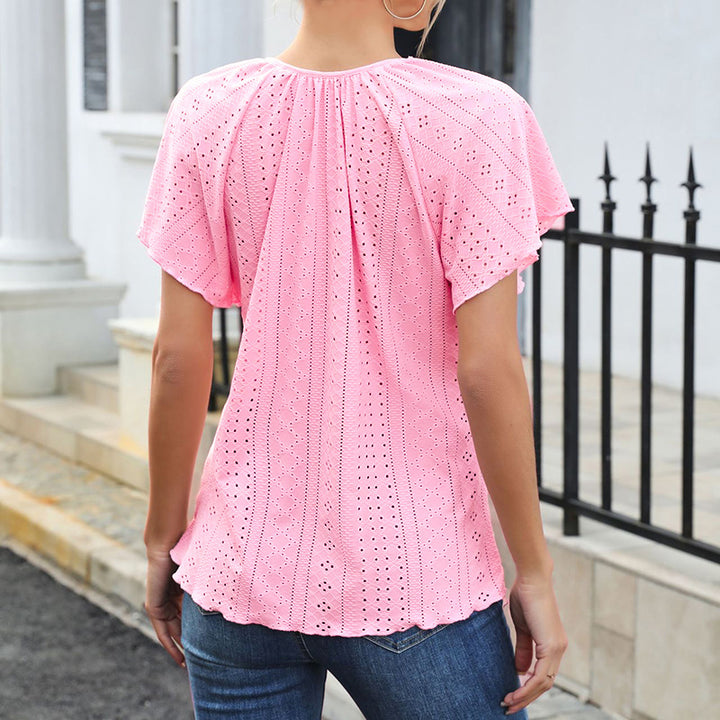 Dame elegant bluse med sløjfelukning Stilla