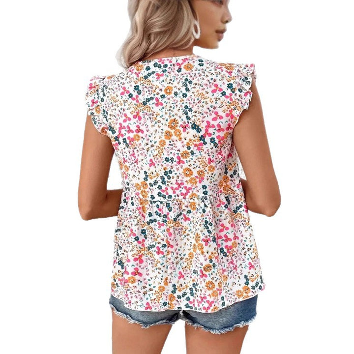 Damer Blomsterprint Relaxed Fit Top Stilla