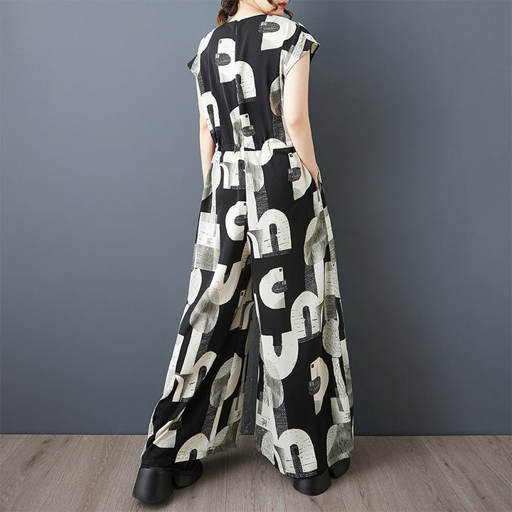 Dame Relaxed Fit Grafik Maxi Kjole Stilla