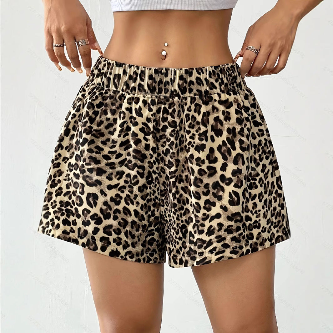 Dame Løs Leoprint-Strandshorts Skovae