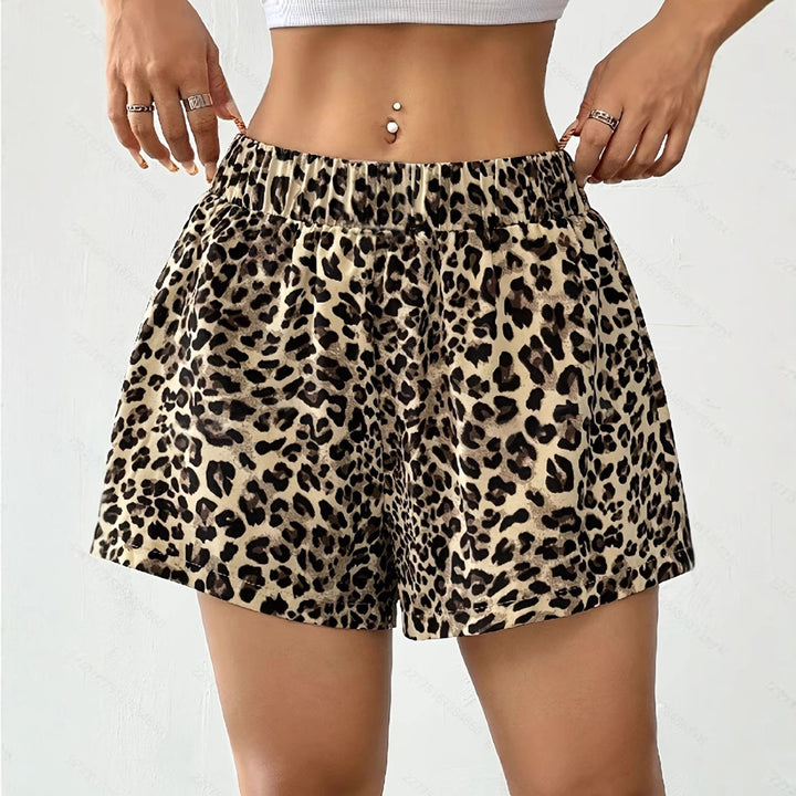 Dame Løs Leoprint-Strandshorts Skovae
