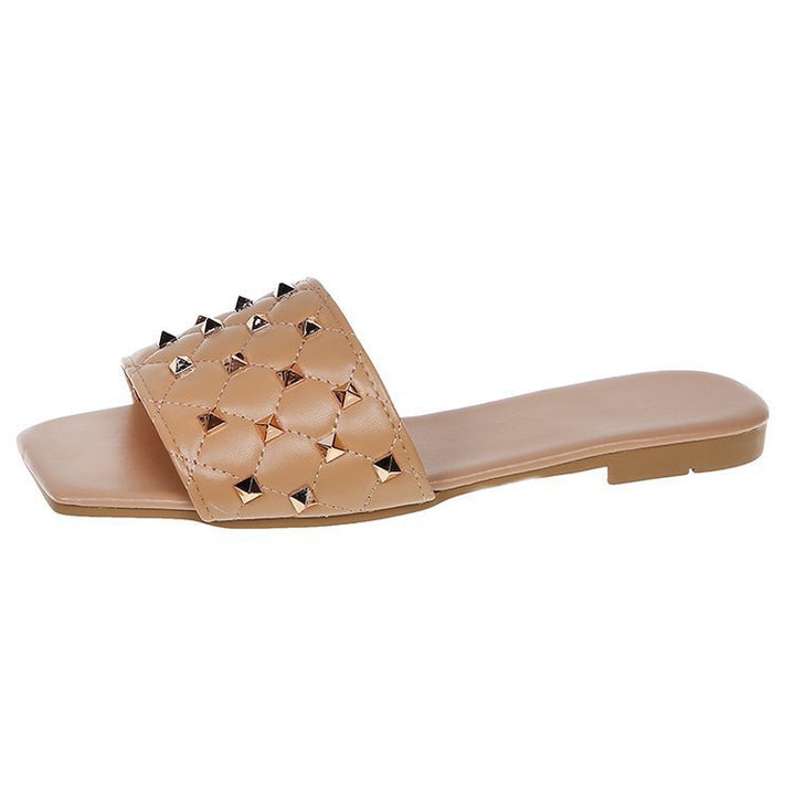 Damer Glamourøse Slide-sandaler med dekorativt nitte-design og komfortabel fodseng Stilla