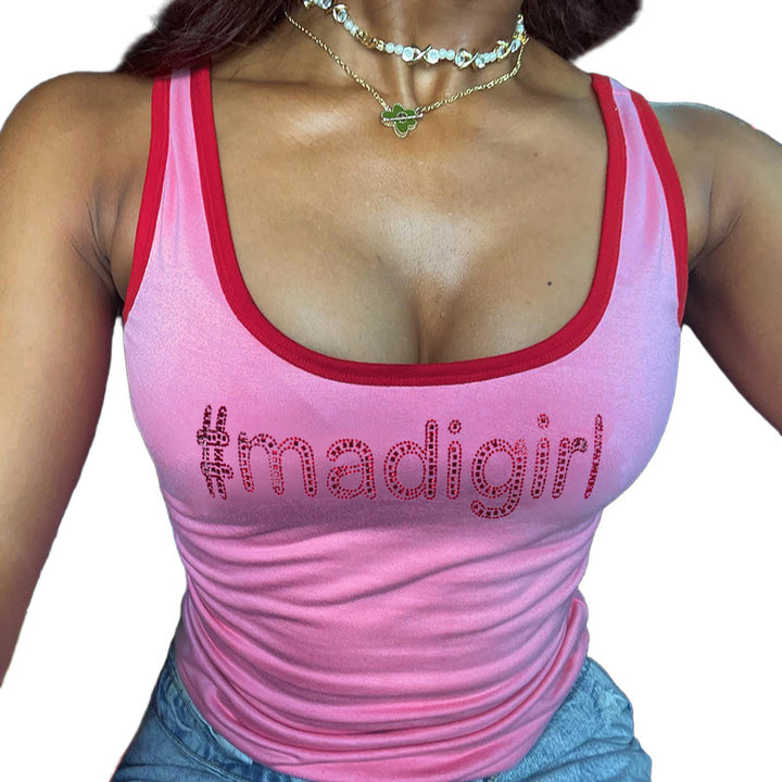 Dame Fritid Grafik Tanktop Stilla
