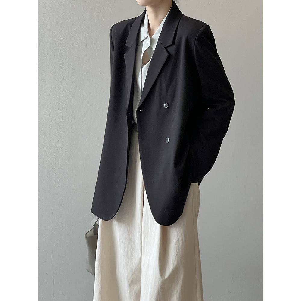 Dame elegant dobbeltbrystet blazer med skræddersyet silhuet og fin stof Stilla