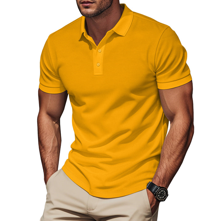 Herrer polo t-shirt med struktureret stof Stilla