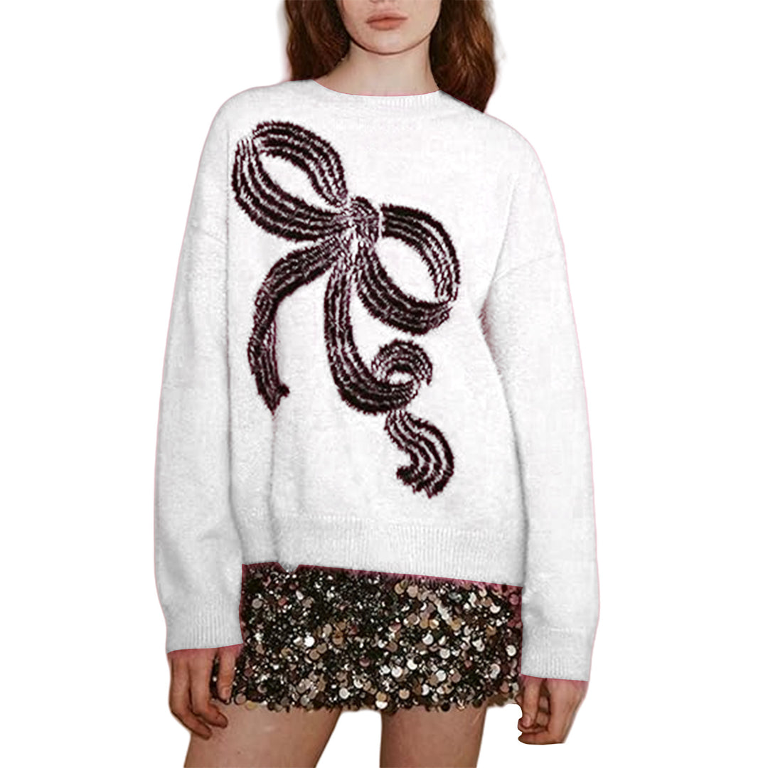 Kvinders sweater med legende bue motiv og blødt materiale Stilla