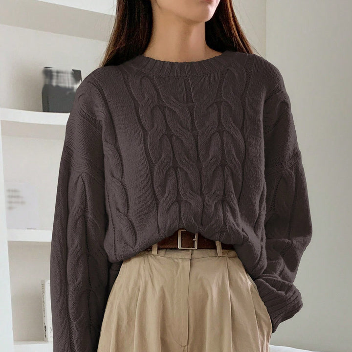 Femme Chunky Kabelstrikpullover Stilla