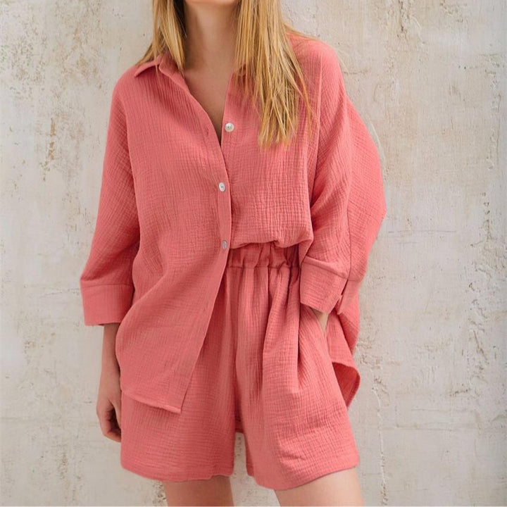 Dame Komfortabel Kort Pyjama Stilla
