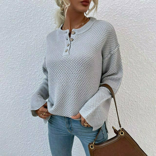 Stilla | Trendy V-udskæring Strikpullover