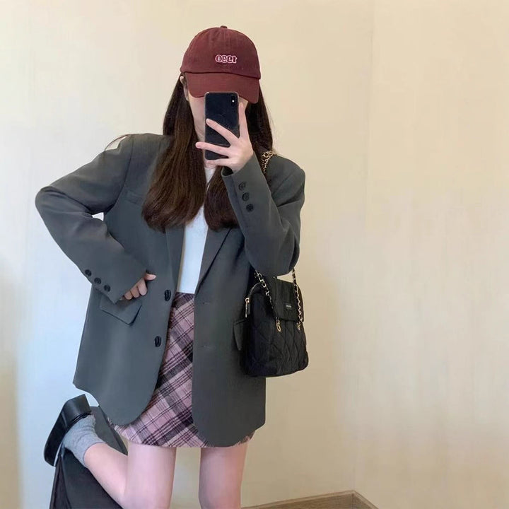 Kvinders Oversized Blazer med Lommer Stilla