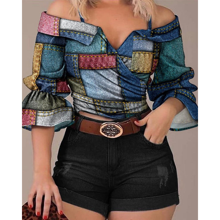 Femme Off-Shoulder Vinklebluse med udstikkende ærmer Stilla