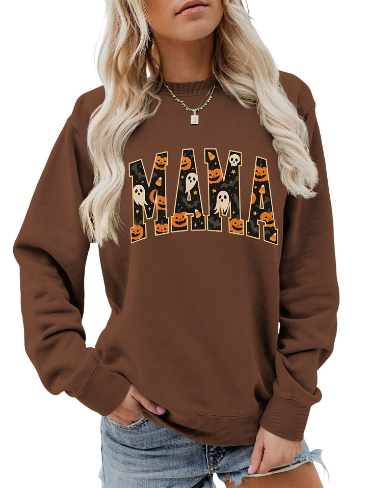 Kvinders sweatshirt med sjov Halloween design og behagelig pasform Stilla