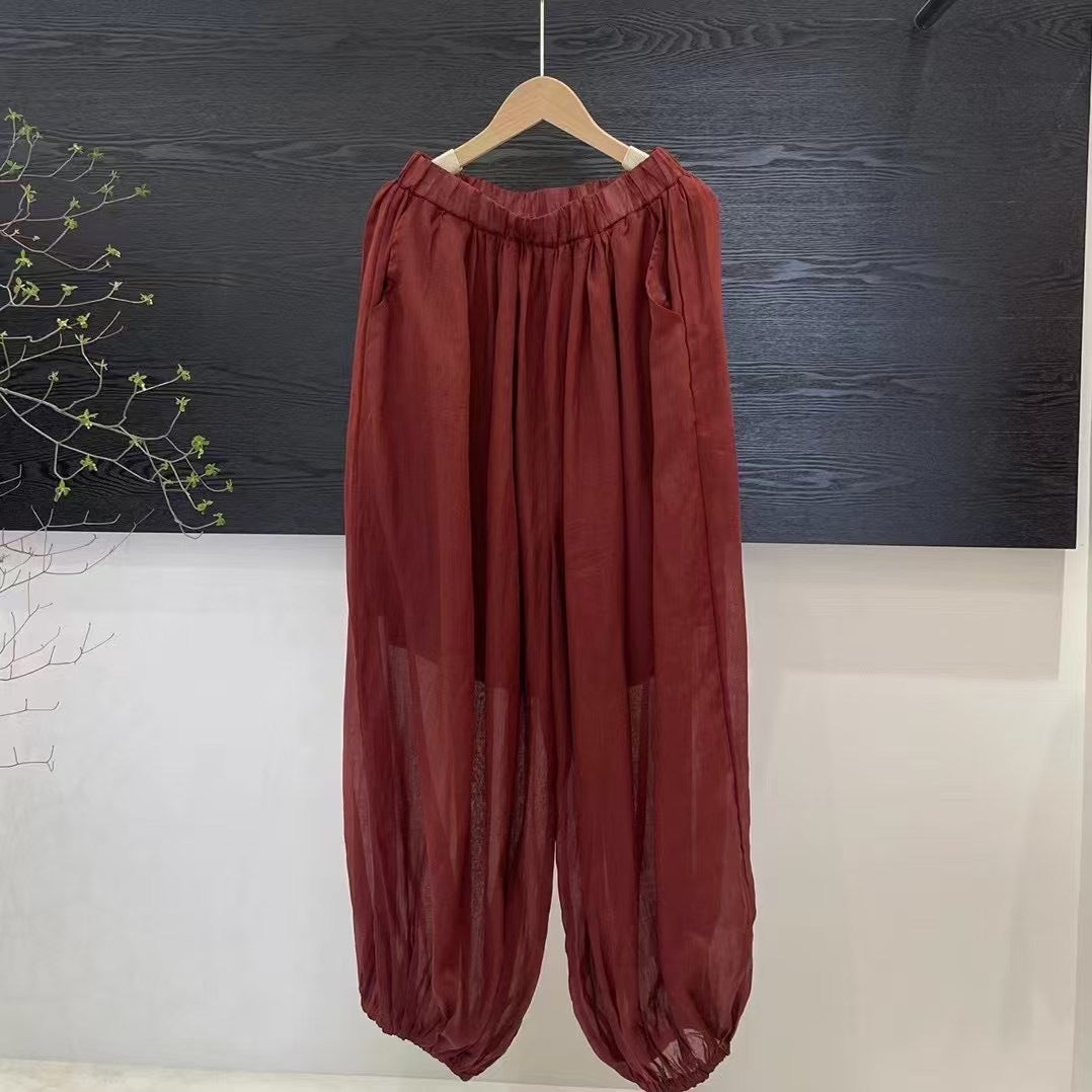 Femme Lettere Slankskårne Culottes med Elastisk Talje Stilla