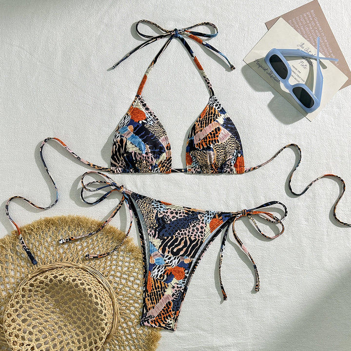 Dame Triangel-Bikini med justerbare stropper og sidelukninger Stilla